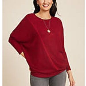 Women's Red 	
24/7 Dakota Ribbed Dolman